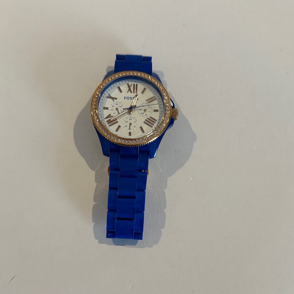 Fossil Royal Blue and Gold Watch